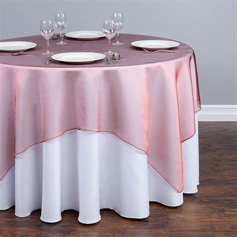 72 In Square Organza Overlay Wedding Table Overlays Table Overlays
