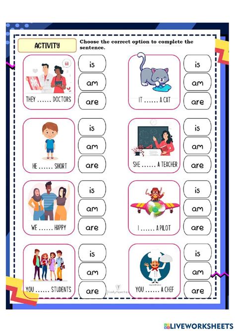 Verb To Be Interactive Worksheet For Beginners You Can Do The