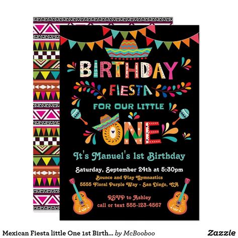 Mexican Fiesta Little One 1st Birthday Invitation 1st