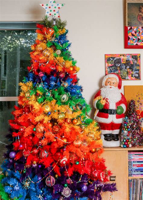 How To Decorate A Rainbow Christmas Tree Jennifer Perkins