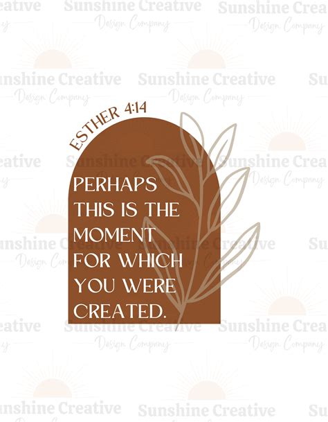 Esther Verse Png Aesthetic Bible Esther 414 Boho Quote Etsy Australia