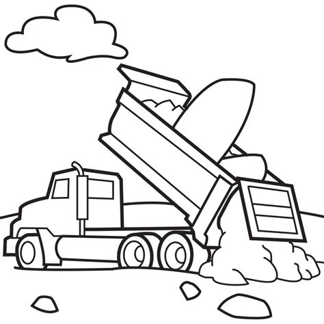 This truck coloring page features a humongous big rig in a rush to get to its next destination. Construction vehicles coloring pages download and print ...