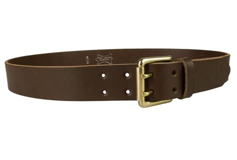 Brass Double Prong Leather Jeans Belt Belt Designs