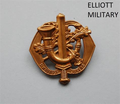 Netherlands Army Limburgse Jagers Cap Badge Elliott Military