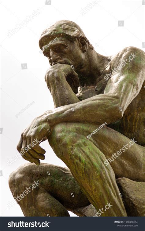 Clipart Of The Thinker Statue Original
