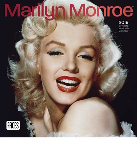 2019 16 Month Marilyn Monroe Glamour Retro Calendar Marilyn Monroe At