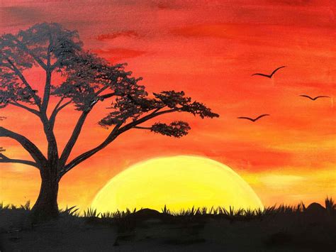 Sunset Painting Ideas Easy Sunset Painting Ideas Easy Painting