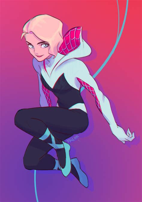 Spider Gwen Fan Art Marcos Kenji Uchima On Artstation At