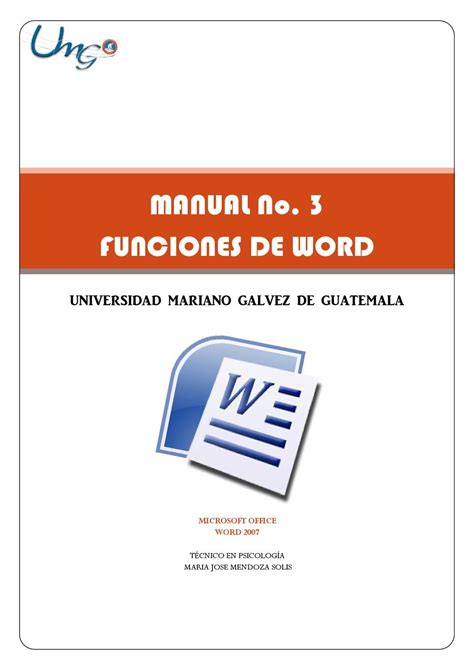 Manual Funciones Basicas De Word By Maria Jose Mendoza Issuu