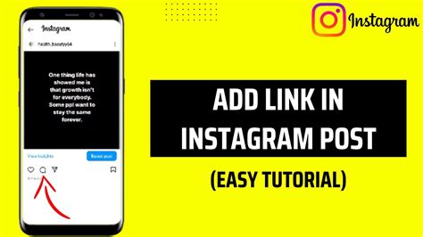 How To Add Link In Instagram Post Instagram Tips How To Tutor Youtube