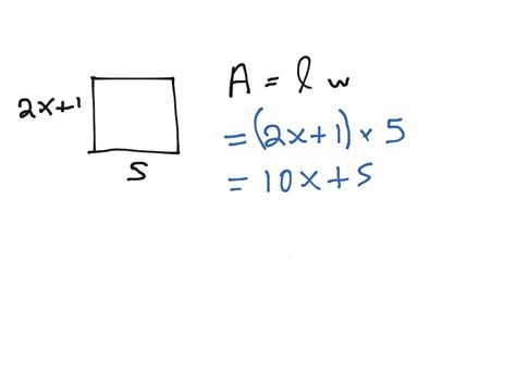 Area Of Rectangle Variables Math Showme