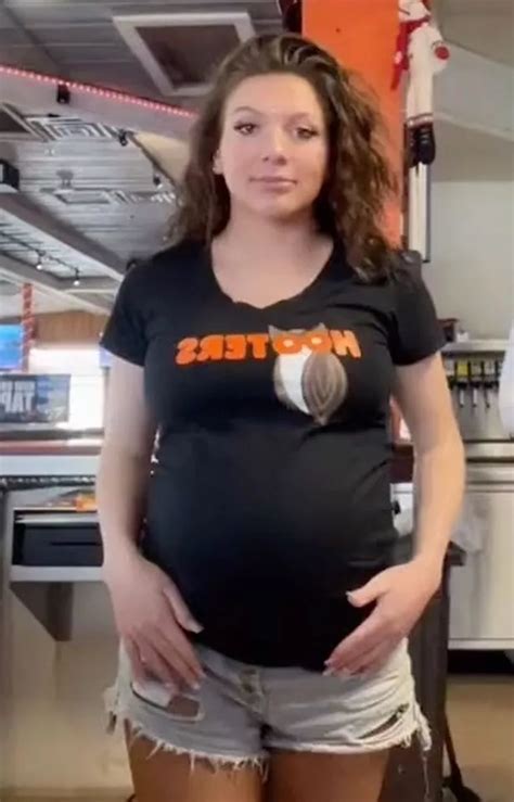 Pregnant Hooters Waitress Shows Off Maternity Uniform After Skimpy