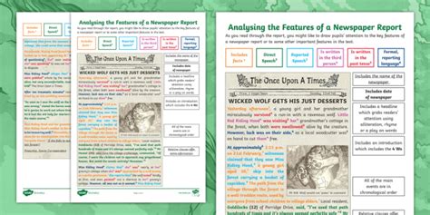 Enterednewspaper article template and letter formation gt literacy. KS2 Analysing the Features of a Newspaper Report: Example ...