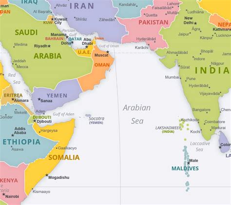 Arabian Sea Political Map