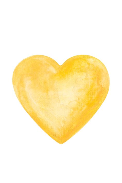 Printable Yellow Heart Yellow Wall Art Heart Nursery Art Etsy