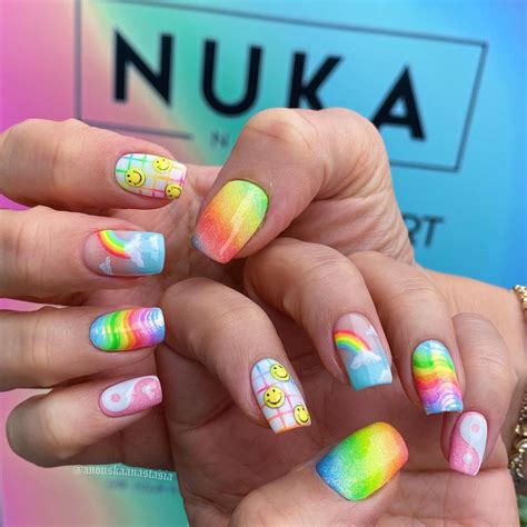 21 Cute Rainbow Nail Designs To Wear This Summer Glamour