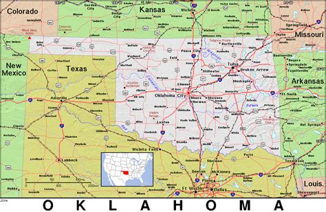 Ok · Oklahoma · Public Domain Maps By Pat The Free Open Source