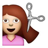 A woman who is going to get a haircut. Haircut Emoji | Emoji | Pinterest