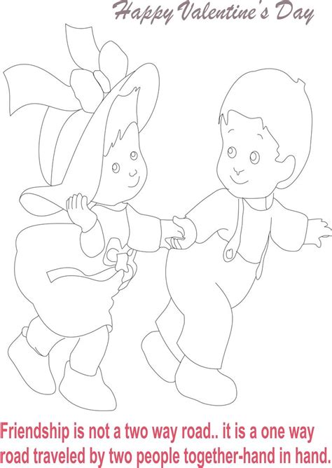 valentine day coloring printable page  kids