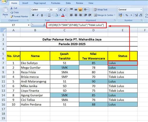 Fungsi Rumus Dalam Excel Yang Digunakan Menghitung Belajar Aplikasi