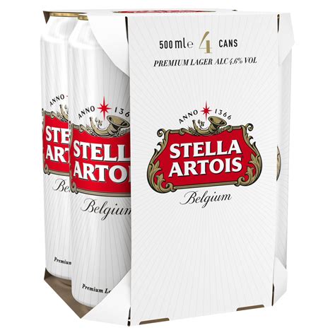 Stella Artois Can 4 Pack 500 Ml Storefront En