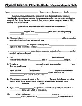 It contains questions that aid students in prepping for cumulative unit test. 27 Magnetism Worksheet For High School - Worksheet Project ...