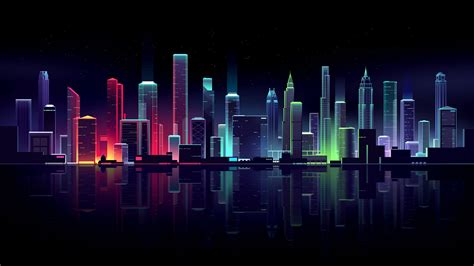 Building Lights Illustration Romain Trystram Cityscape Skyline