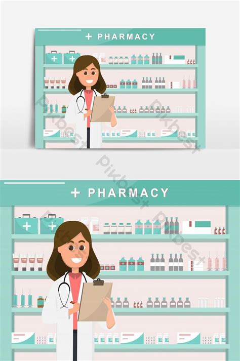 Misalnya video, kata kata, hingga kumpulan gambar kocak. farmasi dengan perawat dalam karakter kartun toko obat ...