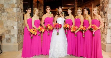 Vibrant Utah Resort Wedding Hot Pink Bridesmaids Wedding And Weddings