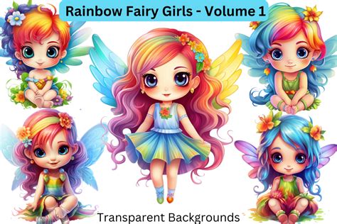 Rainbow Fairy Girls Volume 1 Gráfico Por Imagination Station · Creative
