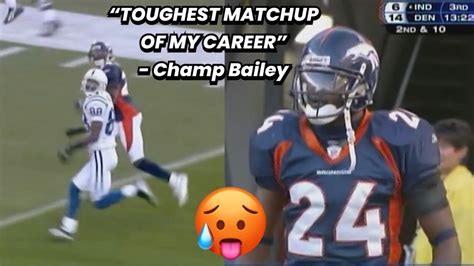 Marvin Harrison Vs Champ Bailey Champ Baileys Toughest Matchup