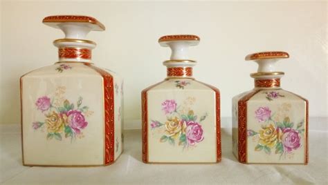 Limoges Lot Of 3 Bottles Of Perfume In Old Porcelain Catawiki