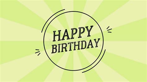 Happy Birthday Text Animation Green Screen Background Stock Footage