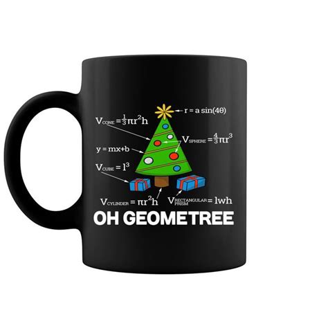 Funny Math Geometry Christmas Tree Pun Teacher Coffee Mug 11 Oz Math Puns Christmas Tree Puns
