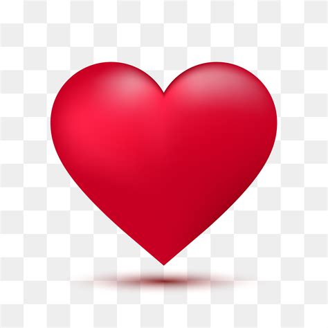 Soft Red Heart With Transparent Background Vector Illustration 324558
