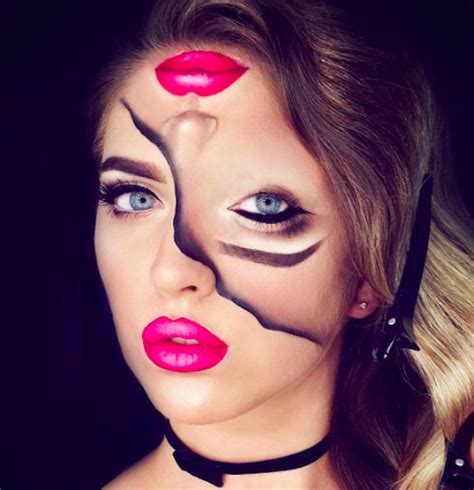 Creepy Halloween Makeup Inspiration Neon Rattail