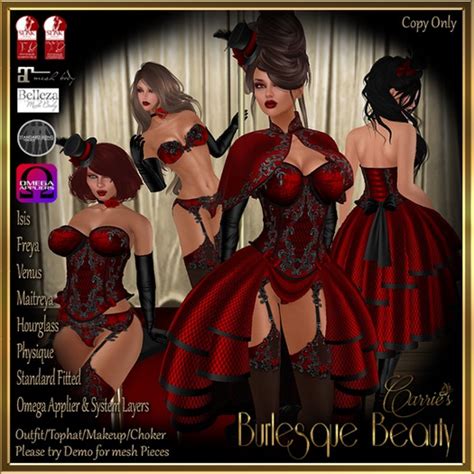 Second Life Marketplace Cb~burlesque Beauty Red Box
