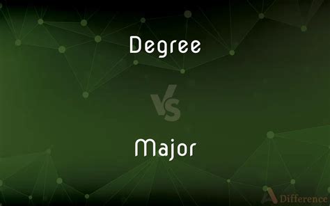 Degree Vs Major — Whats The Difference