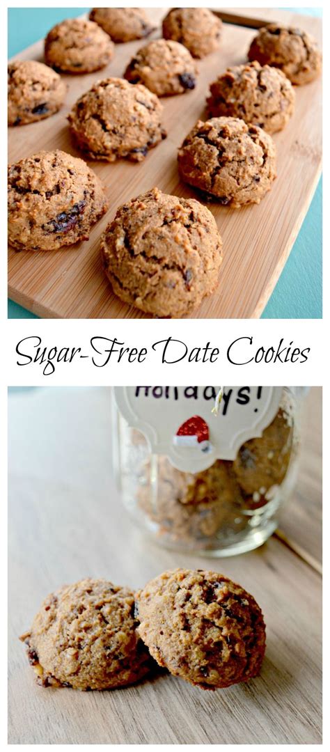 These sugar free cookie recipes are a lifesaver for those who love to eat cookies and biscuits but don't want to eat sugar. sugar free date cookies - sub 1/2 c coconut oil & 1/2 c butter for margarine. | Date cookies ...