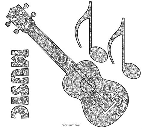Music notes are interesting subjects to feature on coloring pages. Free Printable Music Coloring Pages For Kids