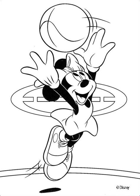 Goofy is the best friend of mickey mouse and donald duck. Mickey Mouse coloring pages - Minnie Mouse playing basketball