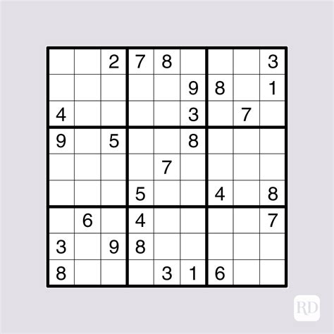 Printable Hard Sudoku Puzzles