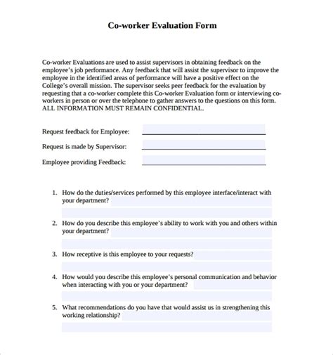 Free 8 Employee Evaluation Templates In Pdf Ms Word