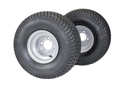 Set Of 2 20x1000 8 Tires And Wheels 4 Ply For Lawn And Garden Mower Turf