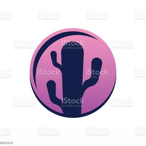 A Simple Logo Design Of A Cactus Stock Illustration Download Image