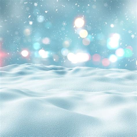 Snowy Landscape With Bokeh Lights Paid Affiliate Sponsored