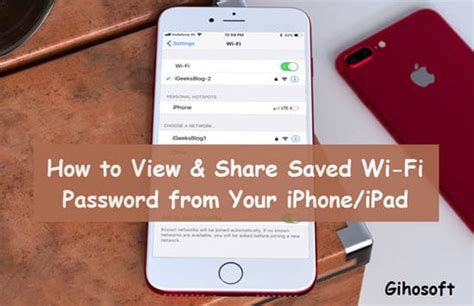 How To View And Share Saved Wifi Password On Iphone Ios 12