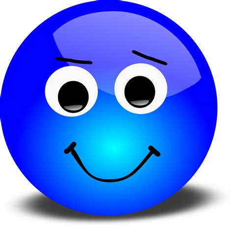 Blue Smiley As Graphic Illustration Free Image Download