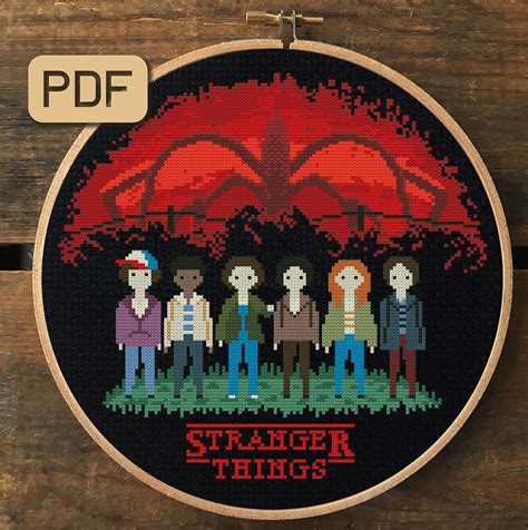 Stranger Things Cross Stitch Pattern Pdf Modern Cross Stitch Patterns