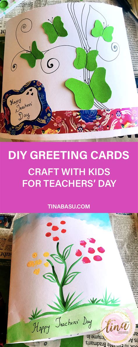 If you are making greeting cards for a customer or selling direct, you may want to include your business name. Happy Teachers Day DIY Greeting Card | Craft with Kids